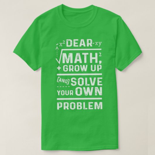 T-shirt Problèmes des maths amusantes (Design devant)