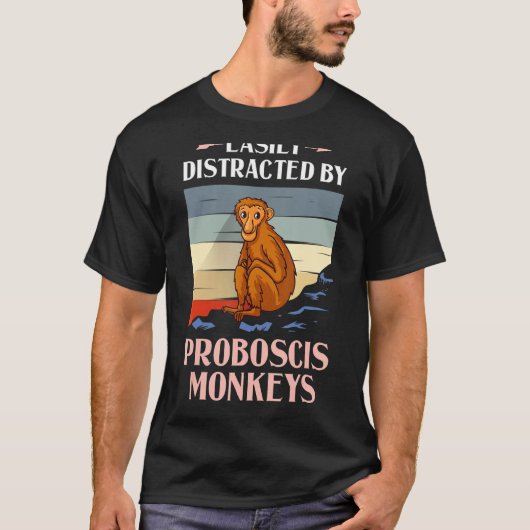 T-shirt Proboscis Singe Drôle Longue Nez Singes (Devant)
