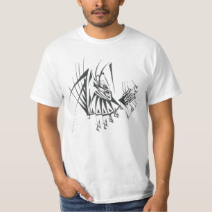 T-shirt Procession Noir Blanc Art Tribal Tatouage Abstrait