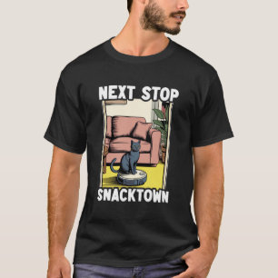 T-shirt Prochain arrêt Snacktown Chat Robot Aspirateur Cha