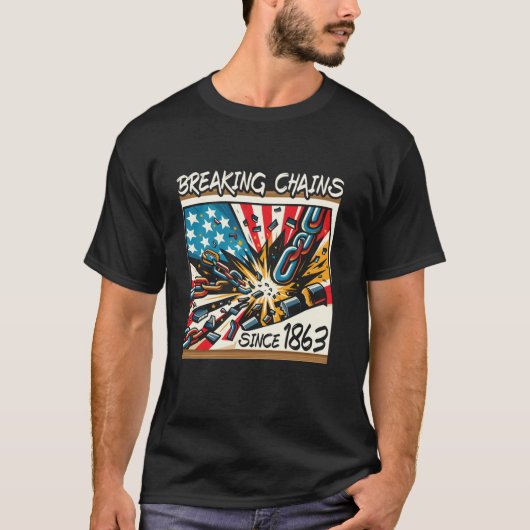 T-shirt Proclamation sur l'émancipation Junète afro-améric (Devant)