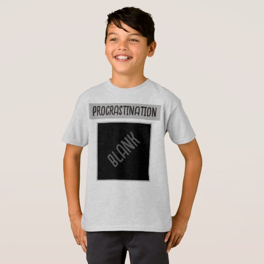 T-shirt Procrastination (graphique vierge) (Devant entier)