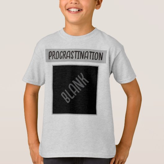 T-shirt Procrastination (graphique vierge) (Devant)