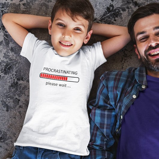 T-shirt Procrastination Veuillez patienter