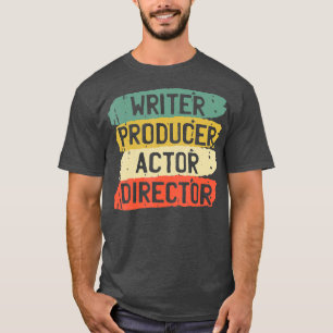 T-shirt Producteur Rétro Acteur Écrivain Et Film