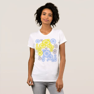 T-shirt Produit de cercle roue funky heureux