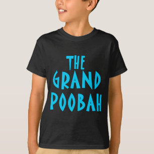 T-shirt Produits bleus grands de police de Poobah