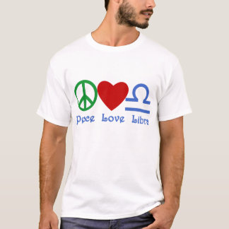 T-shirt Produits de zodiaque de Balance d'amour de paix