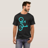 T-shirt Produits frais de bicyclette de turquoise (Devant entier)