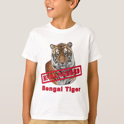 T-shirt Produits tigres du Bengale en danger (Devant)