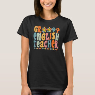 T-shirt Prof d'anglais Groovy Daisy Coloré retour à l'écol