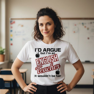 T-shirt Prof d'anglais - Je discuterais 