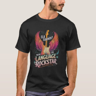T-shirt Prof d'Anglais Mignonne ROCKSTAR DE LA LANGUE Angl