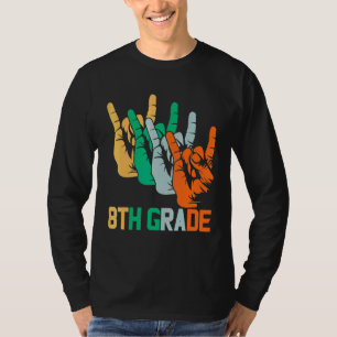 T-shirt Prof de 8e année, j'adore la musique rétro des ann