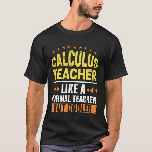T-shirt Prof de calcul comme un prof normal mais plus cool (Devant)