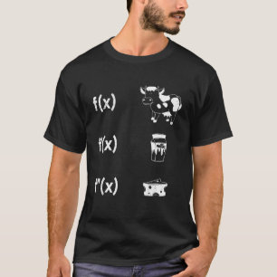 T-shirt Prof de maths Algèbre Dérivations Vache Lait Froma
