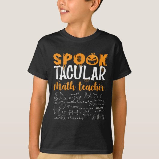 T-shirt Prof de maths Amateur de maths effrayant Halloween (Devant)