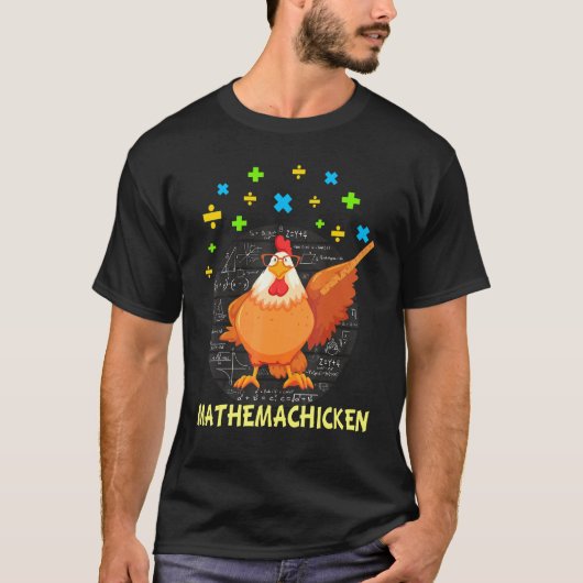 T-shirt Prof de maths amatheur de maths poulet drôle Mathe (Devant)