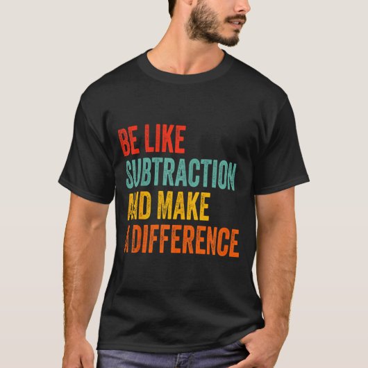 T-shirt Prof de maths drôle soit comme la soustraction et (Devant)