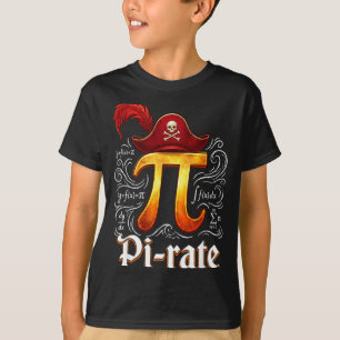 T-shirt Prof de maths élève en sciences étudiant Pi Rate F