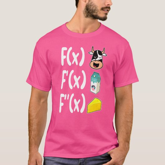 T-shirt Prof de maths Lait de vache Fromage Mathématiques  (Devant)