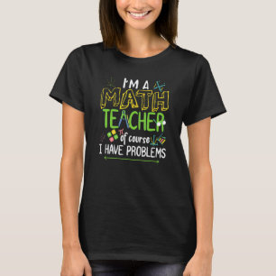 T-shirt Prof de maths Mathématicien Statistiques Algèbre M