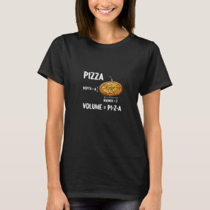 T-shirt Prof de maths nerd pizza Formule de volume geek
