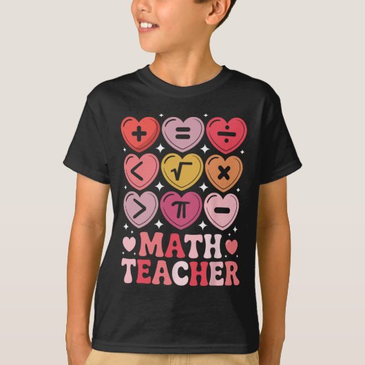T-shirt Prof de maths Saint-Valentin Symbole d'opération m (Devant)
