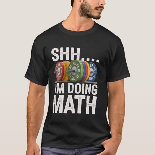 T-shirt Prof de maths Workout Chut je fais des maths Gym P (Devant)