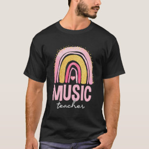 T-shirt Prof de musique drôle arc-en-ciel aquarelle rentré