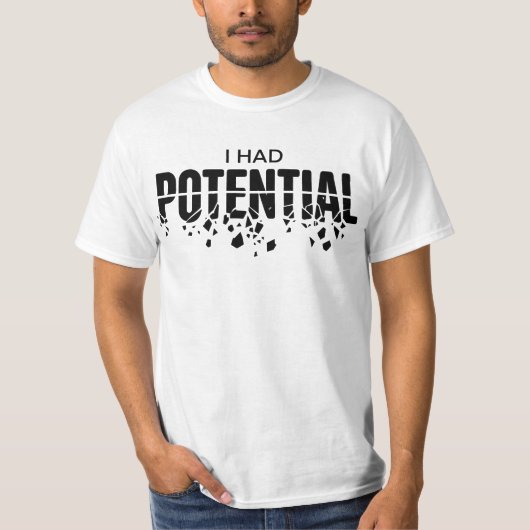 T-shirt Prof de physique drôle j'avais un humour potentiel (Devant)