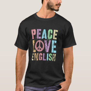 T-shirt Prof ELA mignon PAIX AMOUR ANGLAIS Bibliothèque Gr