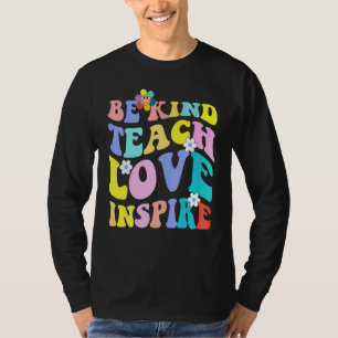T-shirt Prof Enseignant Hippie Groovy Sois Gentil Enseigne