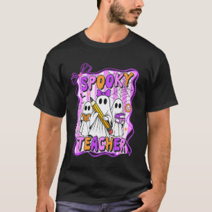 T-shirt Prof Fantôme Séduisante Nœud Halloween Farce