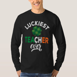 T-shirt Prof le plus chanceux jamais Joyeuse Saint-Patrick