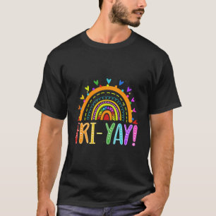 T-shirt Prof-Week-end Vendredi Boho Arc-en-ciel