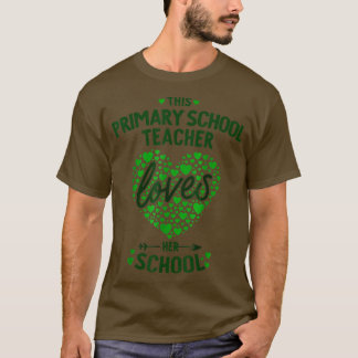 T-shirt Professeur À L'École Primaire Heureux D'Être Ensei