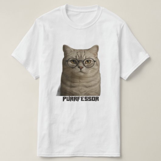 T-shirt Professeur à ronrons (Design devant)