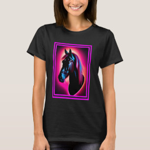 T-shirt Professeur à thème d'art de tête de cheval équestr