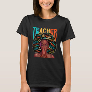 T-shirt Professeur Afro Melanin Queen Priez