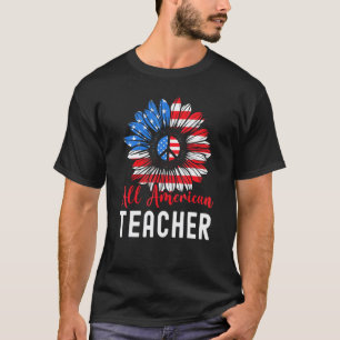 T-shirt Professeur Amérique Tout Américain Enseigner Tourn