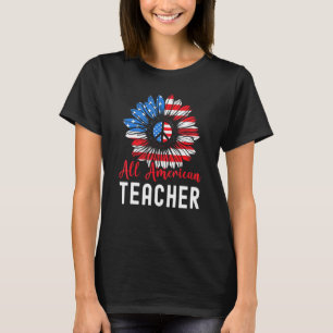 T-shirt Professeur Amérique Tout Américain Enseigner Tourn