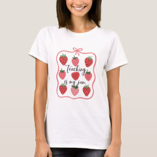 T-shirt Professeur amoureux de la fraise L'enseignement es