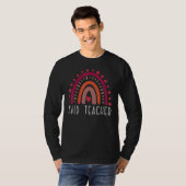T-shirt Professeur AVID Boho Rainbow Retour à l'école Appr (Devant entier)