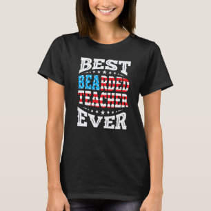 T-shirt Professeur barbu 4 juillet quatrième États-Unis dr
