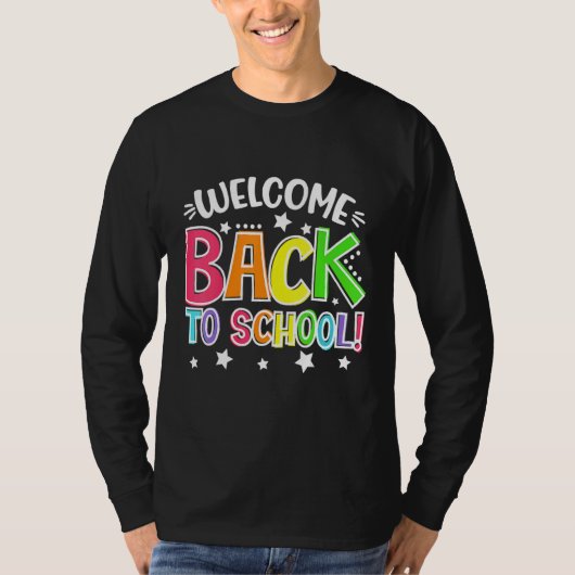 T-shirt Professeur Bienvenue À L'École Premier Jour De L'É (Devant)