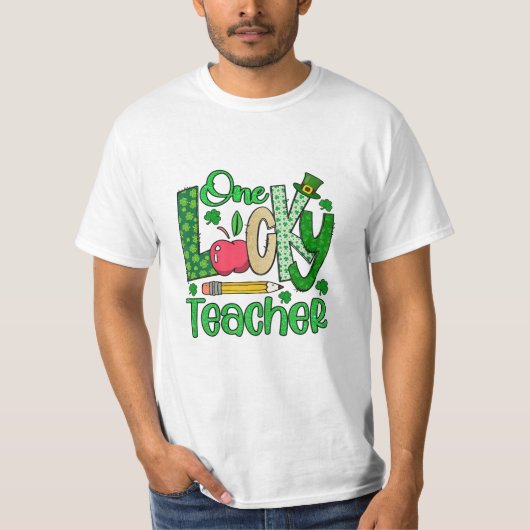 T-shirt Professeur chanceux (Devant)