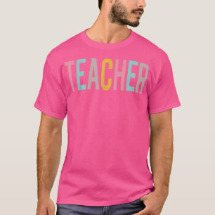 T-shirt Professeur Colorful Femmes mignonne Jour d'appréci