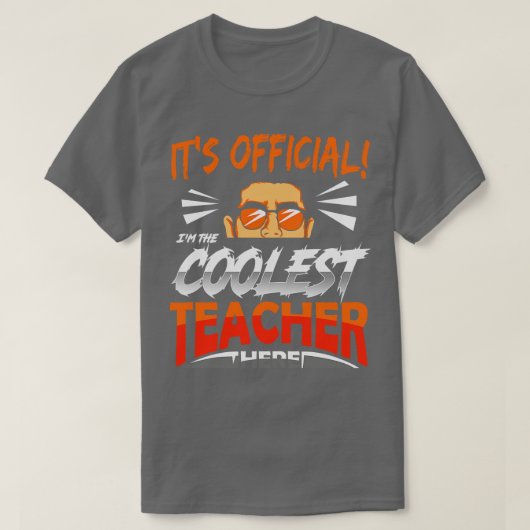 T-shirt Professeur Coolest enseignant (Design devant)