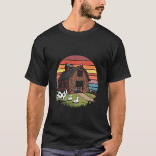 T-shirt Professeur d'agriculture Rétro Coucher de soleil F